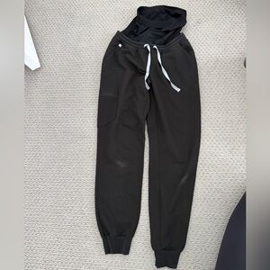 Figs Technical Collection Black Maternity Scrubs